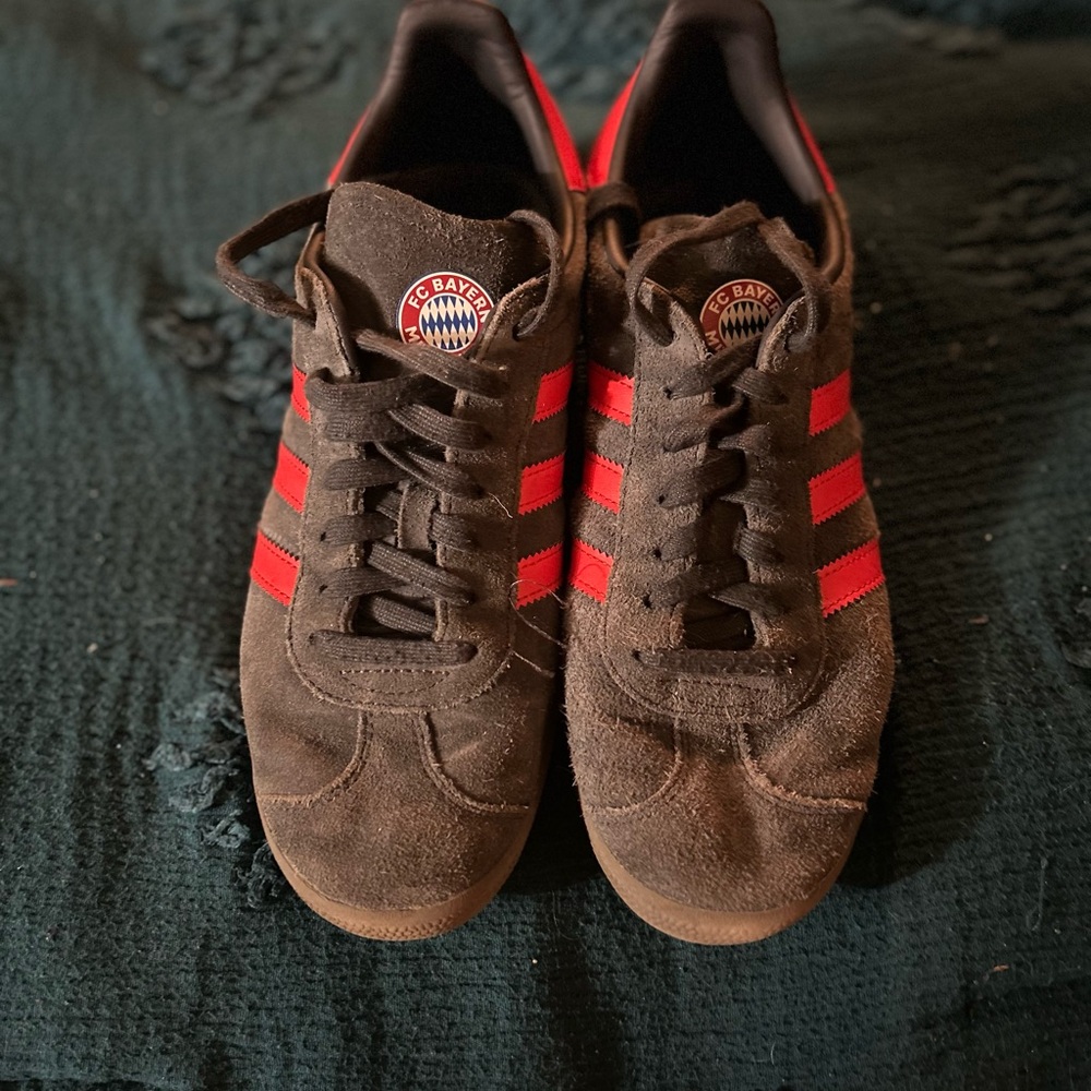 Adidas Black Sneakers with Red Stripes